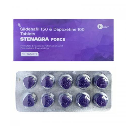 印度医尔紫钻加强版万艾可双效片 Stenagra force 西地那非150mg 达泊西汀100mg
