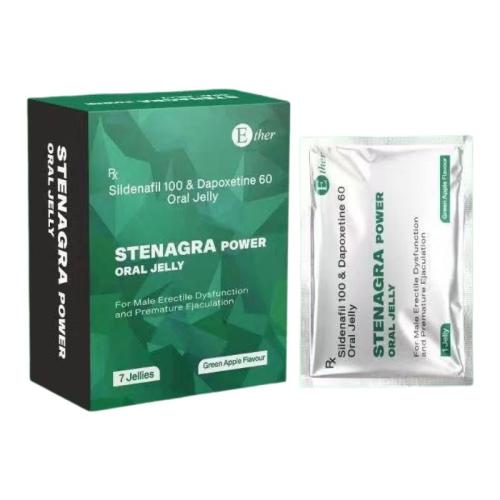 印度医尔绿钻双效果冻凝胶 万艾可100+60 STENAGRA super ORAL JELLY Ether